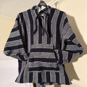 Confecciones Artilana-Navy Blue & White‎ Hoodie Pullover Sweater Baja-Unisex-M